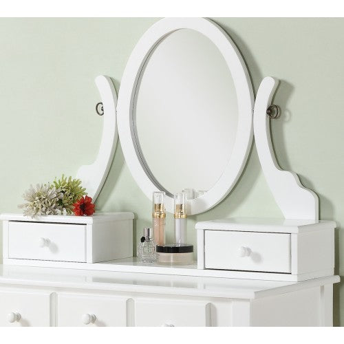 Make-Up Vanity Table and Stool Set, White