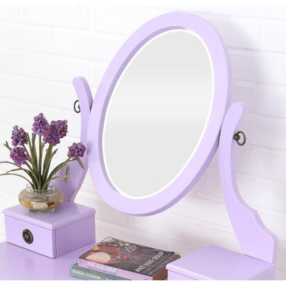 Vanity Table and Stool Set, Purple