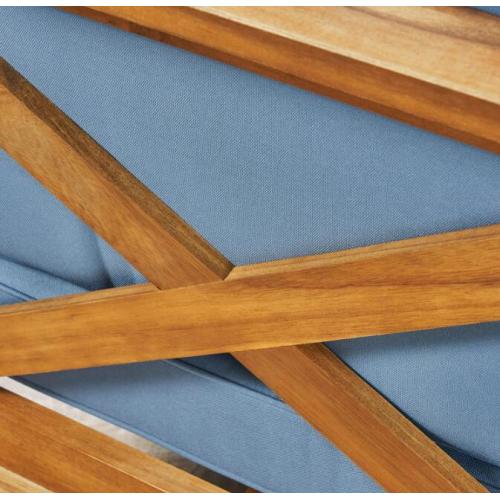 BRAVA X-BACK - 2 SEATER SECTIONAL LOVESEAT WITH COFFEE TABLE, BLUE