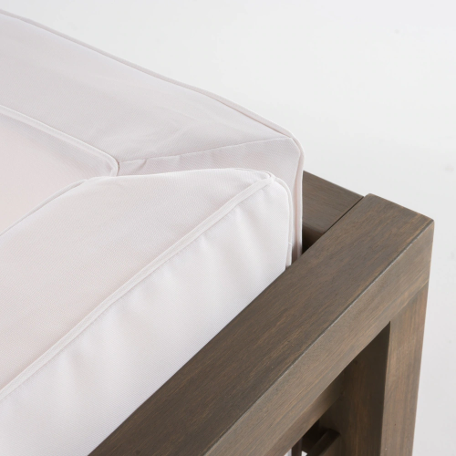 OANA RIGHT CORNER BENCH AND COFFEE TABLE, WHITE