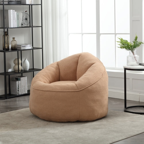 Compressed High-Pressure Foam Adult Bean Bag Sofa Chair with Footrest for Living Room Bedroom