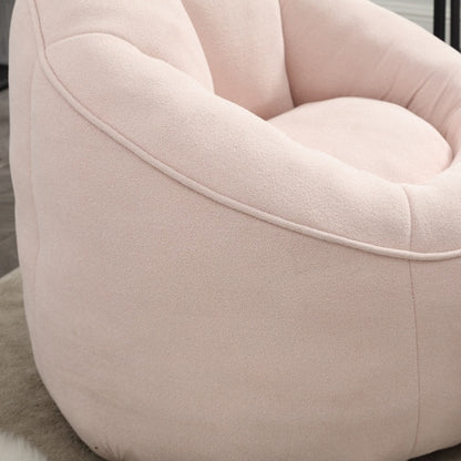 Compressed High-Pressure Foam Adult Bean Bag Sofa Chair with Footrest for Living Room Bedroom