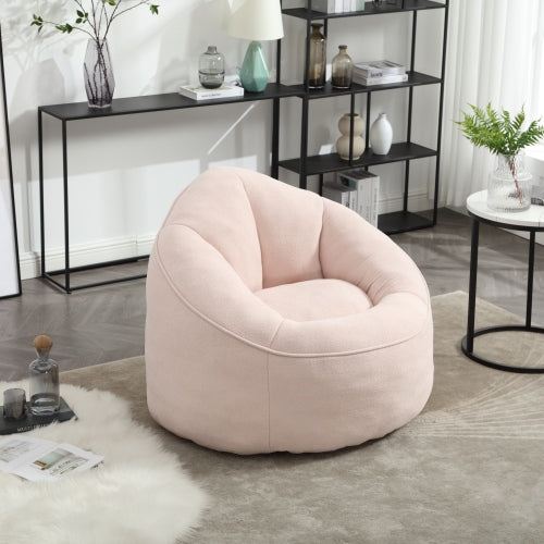 Compressed High-Pressure Foam Adult Bean Bag Sofa Chair with Footrest for Living Room Bedroom