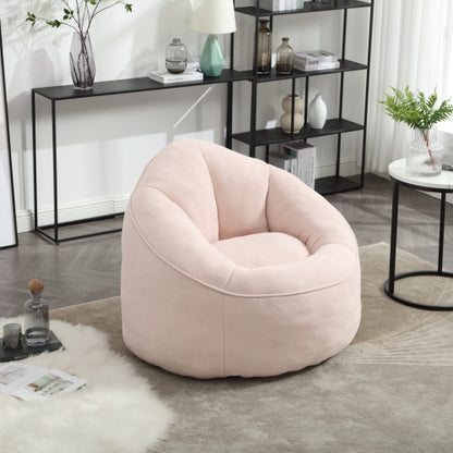 Compressed High-Pressure Foam Adult Bean Bag Sofa Chair with Footrest for Living Room Bedroom