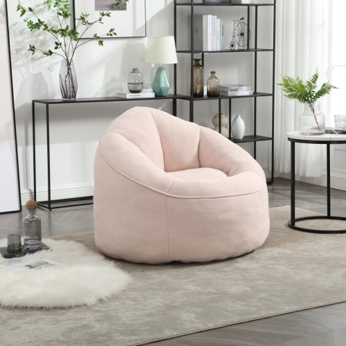 Compressed High-Pressure Foam Adult Bean Bag Sofa Chair with Footrest for Living Room Bedroom