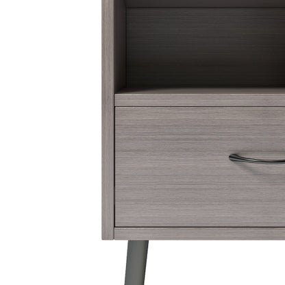 Two sets of Nightstand,modern style bedside table, With storage drawers and open wooden shelves, Suitable for living rooms, Bedrooms and small spaces. Decorative bedside tables in two sets, Easy to as