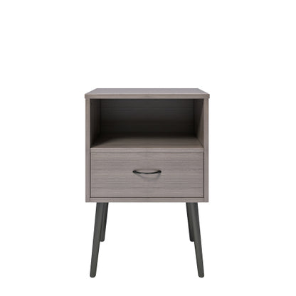 Two sets of Nightstand,modern style bedside table, With storage drawers and open wooden shelves, Suitable for living rooms, Bedrooms and small spaces. Decorative bedside tables in two sets, Easy to as