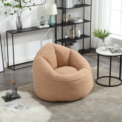 Compressed High-Pressure Foam Adult Bean Bag Sofa Chair with Footrest for Living Room Bedroom