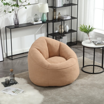 Compressed High-Pressure Foam Adult Bean Bag Sofa Chair with Footrest for Living Room Bedroom