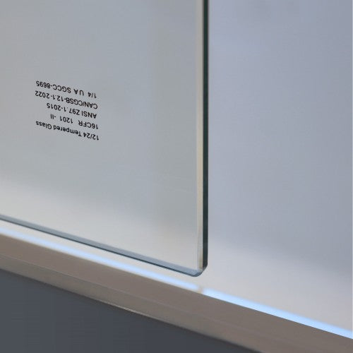 56-60"W x 60"H Double Sliding Tub Shower Door, Aluminium Alloy Frame in Chrome, 1/4" (6mm) Thick SGCC Tempered Clear Glass.