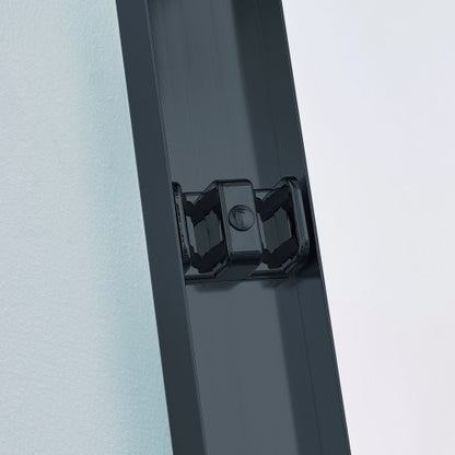 44-48"W x 75"H Double Sliding Shower Door, Aluminium Alloy Frame in Matte Black, 5/16" (8mm) Thick SGCC Tempered Clear Glass