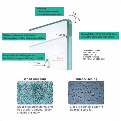 56-60"W x 60"H Double Sliding Tub Shower Door, Aluminium Alloy Frame in Chrome, 1/4" (6mm) Thick SGCC Tempered Clear Glass.