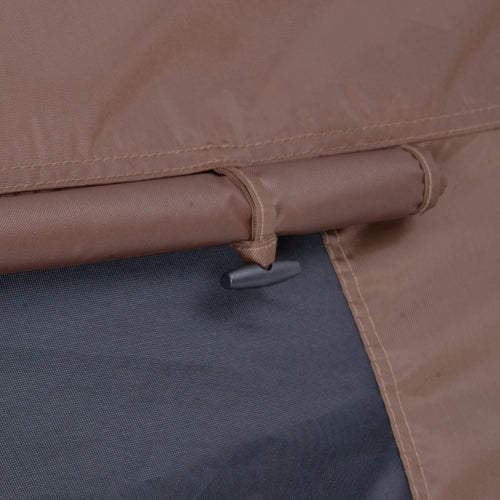 Pop Up Gazebo Tent, Pop-Up Screen Tent 6 Sided Canopy Sun Shelter with 6 Removable Privacy Wind Cloths & Mesh Windows, 12.5x12.5FT Quick Set Screen Tent with Mosquito Netting, Brown