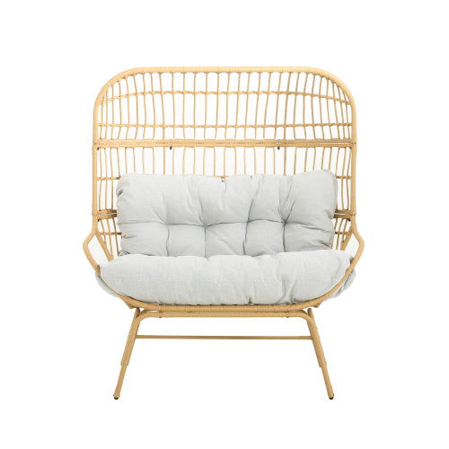 Palos Outdoor Wicker Loveseat - Light Brown