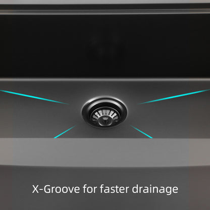 33x22x10"Farmhouse Apron Single Bowl Stainless Steel Kitchen Sink with Workstation