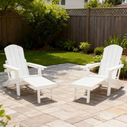 2-Piece All-Season Outdoor Lounge Chairs Perfect For Patio Chats & Garden Leisure Gatherings