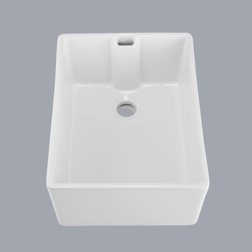 23.6" L X 18" W White Ceramic Single Bowl Kitchen Sink