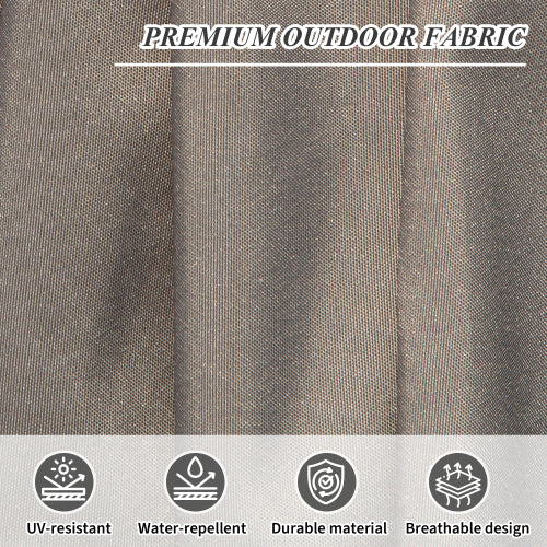 10'X10' Square Cantilever Umbrella with Center Pole, Gray (Base Not Included)