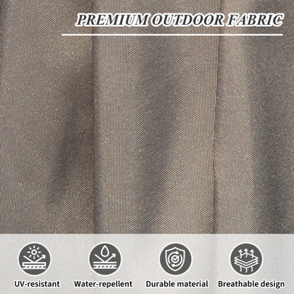 10'X10' Square Cantilever Umbrella with Center Pole, Gray (Base Not Included)