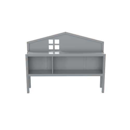 Headboard Storage Cabinet for Full-size Montessori Floor Bed , Grey,Freely collocation