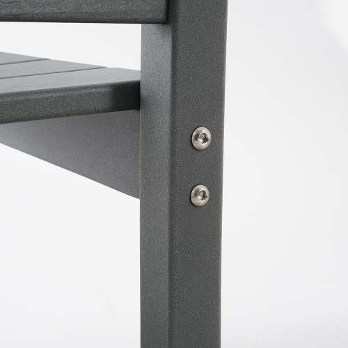 Grey Armless Outdoor Chairs – HDPE Material set of 2