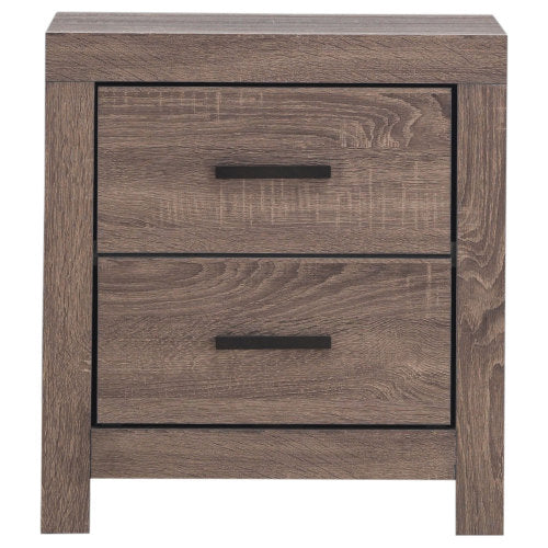 Barrel Oak 2-Drawer Nightstand