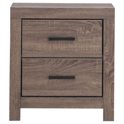 Barrel Oak 2-Drawer Nightstand