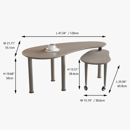 360° Rotatable Coffee Table, Oak Veneer, Grey Brown/Walnut/Black