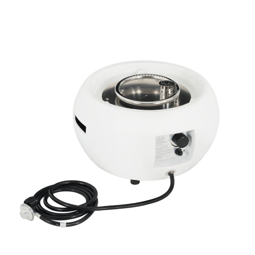 Patio MGO Propane Fire Pit, 40, 000BTU, White (Tank Cover Not Provided)