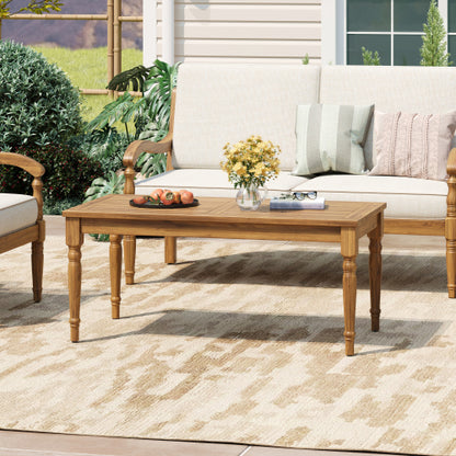 Acacia Classic Outdoor Coffee Table,Natural Finish