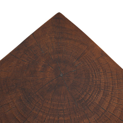 TESS Modern Side Table – Stylish Cent Table Compatible with Living Room, Bedroom, or Office – Versatile Home Furniture with Design and Sturdy Construction,Dark Brown Color