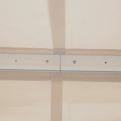 Outsunny 8' x 7' Patio Retractable Awning, Manual Exterior Sun Shade Deck Window Cover, Beige