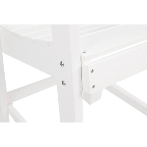Lounge chair White color, suitable for all seasons: Outdoor lounge chair, made of sturdy HIPS material, equipped with 304 stainless steel accessories.
