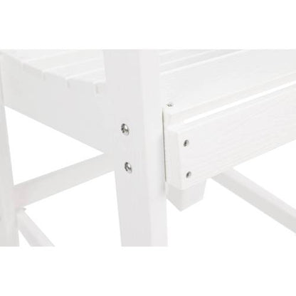 Lounge chair White color, suitable for all seasons: Outdoor lounge chair, made of sturdy HIPS material, equipped with 304 stainless steel accessories.