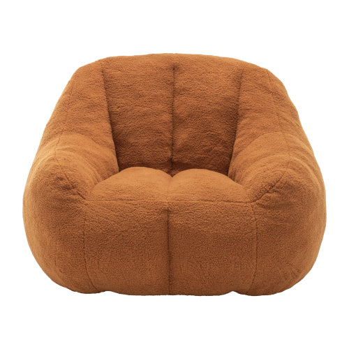Faux-Fur Tufted Memory-Foam Bean-Bag Chair with Filler 37.4 inch x33.9 inch x32.3 inch  for Dorm Apartment Living-Room
