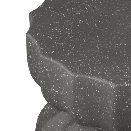 13" Modern Outdoor and Indoor Waterproof Coffee Table and Side Table Set, Durable MgO Cement Design, Suitable For Patio, Garden, Backyard and Living Room, Grey, 2PC