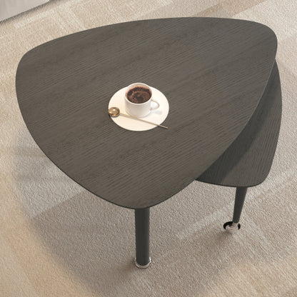360°Rotatable Coffee Table, Grey Oak Veneer