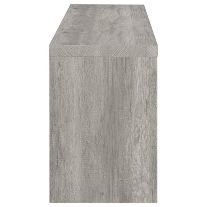 Weathered Grey Driftwood 59 Inch 2-Drawer Rustic TV Stand