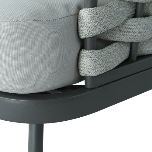 Mariano Steel Club Chair Set of 2, Grey