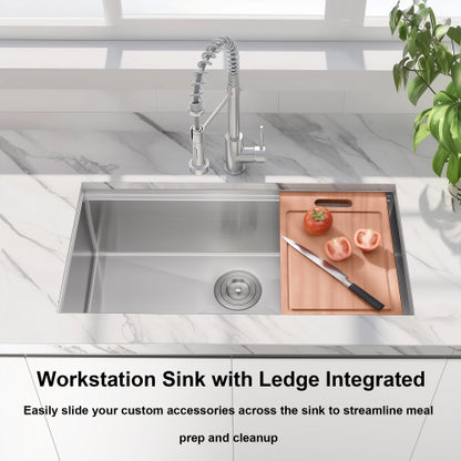 33 Undermount Workstation Sink-33 x 19 Inch Undermount Stainless Steel Kitchen Sink 18 Gauge