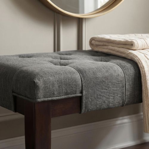 Bench, Fabric, Gray