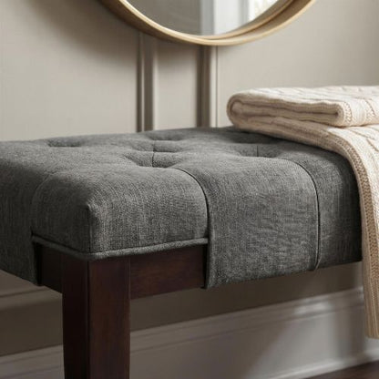 Bench, Fabric, Gray