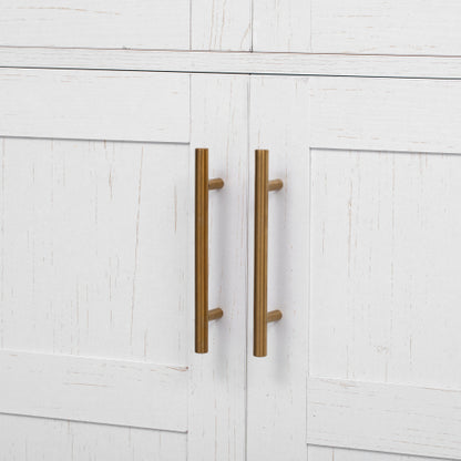 71inch  Arched Kitchen Pantry Cabinet with Glass Doors White