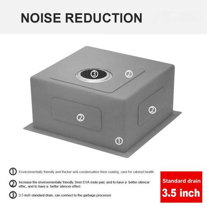 23 Inch Undermount Sink - 23" x 18" x 9" Undermount Stainless Steel Kitchen Sink 16 Gauge 9 Inch Deep Single Bowl Kitchen Sink Basin, Includes Drain Assembly (No Additional Accessories)