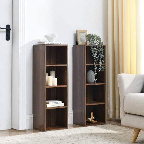 70.9 Inch 8-Tier Detachable Adjustable Slim Media Storage Tower Home Narrow Bookcase