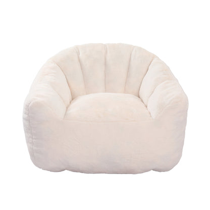 Armrest High-Density Foam Bean Bag Chair for Adults, Removable Cover