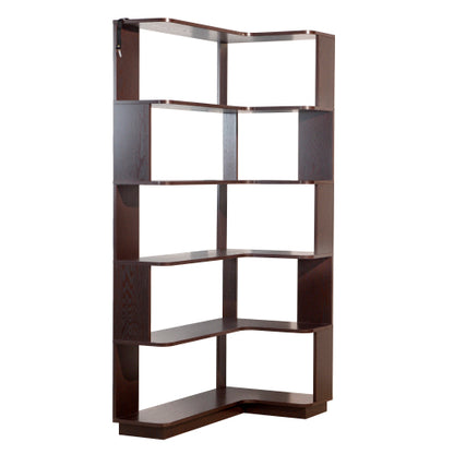90cm Freestanding Corner Bookshelf with Anti-Tip Design