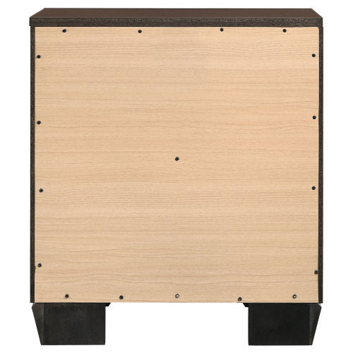 Dark Cocoa 2-Drawer Wooden Nightstand