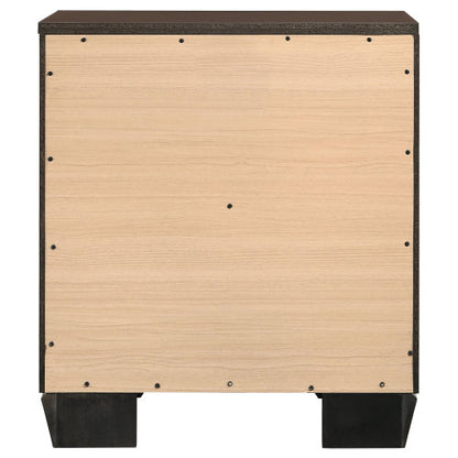 Dark Cocoa 2-Drawer Wooden Nightstand