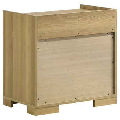 Natural Wood 2-Drawer Nightstand